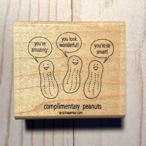 5/20$ RUBBER STAMP complimentary peanuts - Picture 1 of 2